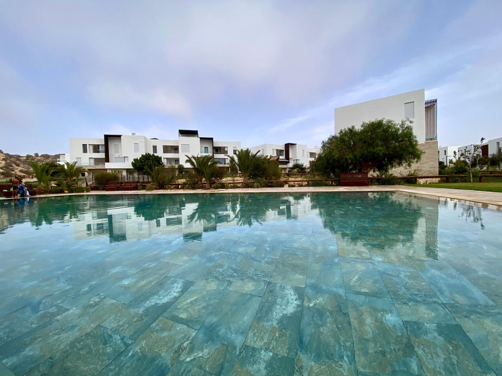 Luxurious Golf & Sea View Beach Apartment With Pool Access - Tamourrit, Taghazout Bay Exterior photo